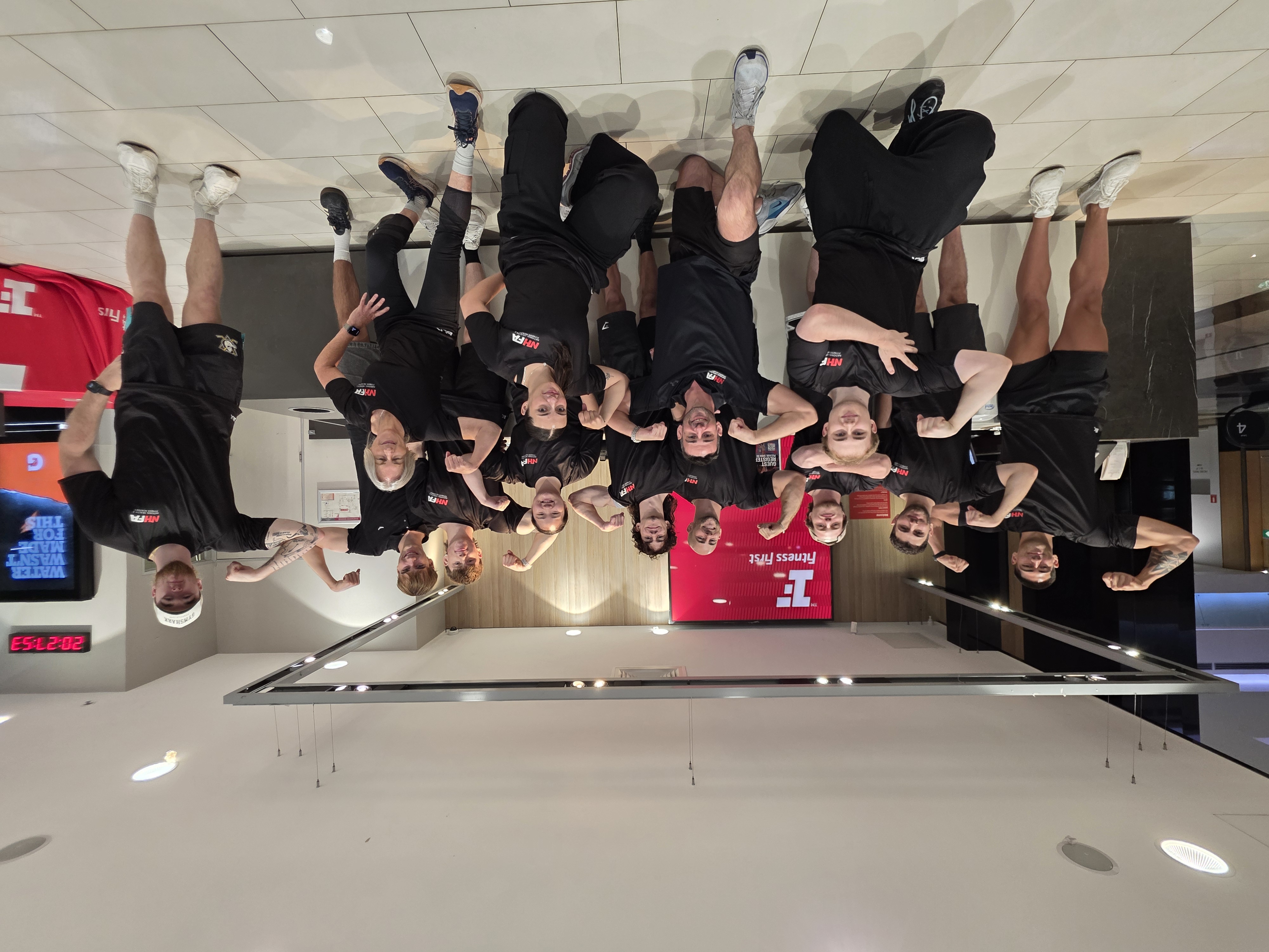 A graduating class of NHFA students celebrating together